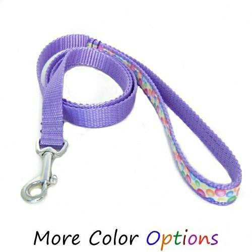 Bubblegum Print Pet Leash - 5/8 inch wide leash - dog-collar-fancy
