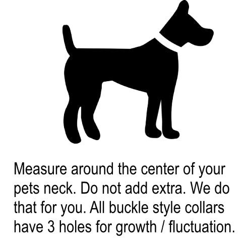 Pastel Pretty Jeweled Pet Collar sizing chart