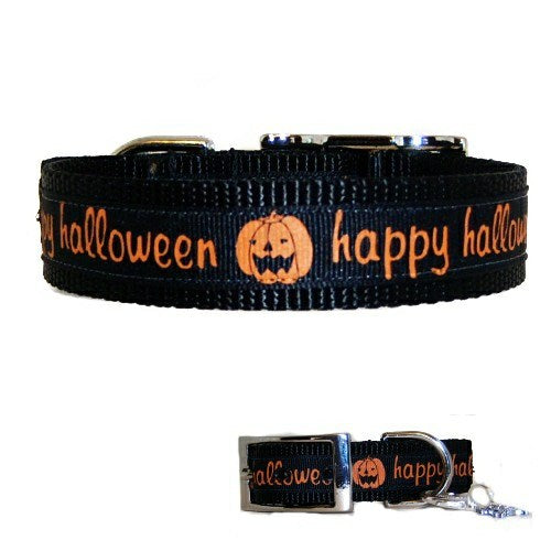 Happy Halloween Dog Collar - For medium to large dogs - dog-collar-fancy
