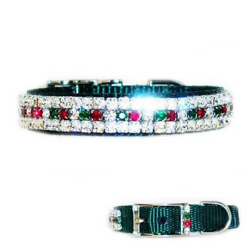 Holiday Lights Swarovski Pet Collar - For dogs and cats - dog-collar-fancy