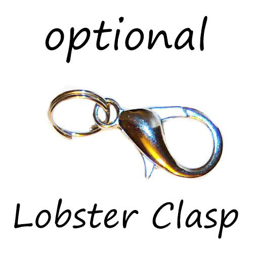 Optional lobster clasp for bone tag