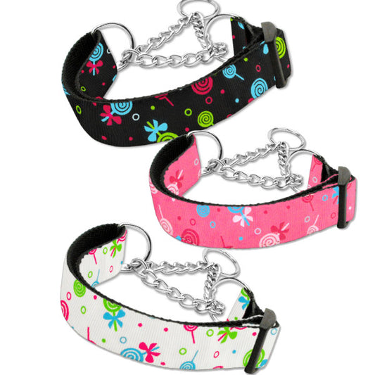 Martingale dog collars lollipops print