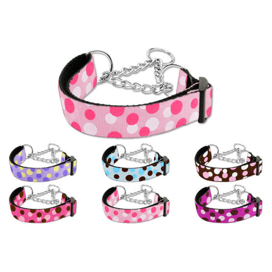 Martingale dog collars in confetti dots print
