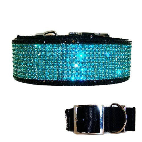 Night Moves 2 Inch Wide Crystal Dog Collar - For large dogs - dog-collar-fancy