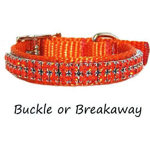 Orange Juice Small Crystal Pet Collar - For small dogs and cats - dog-collar-fancy