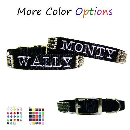 Personalized Crystal Pet Collar - For dogs and cats - dog-collar-fancy