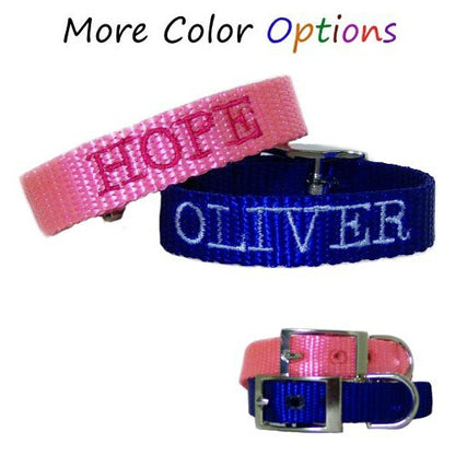 Embroidered Personalized Dog Collars - For dogs and cats - dog-collar-fancy