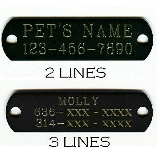 2 inch Wide Personalized Big Dog Collar sample plates