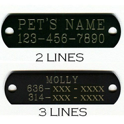 2 inch Wide Personalized Big Dog Collar sample plates