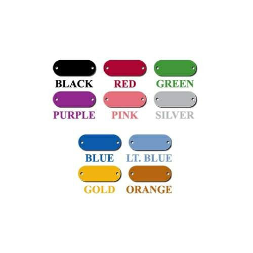 2 inch Wide Personalized Big Dog Collar plate colors