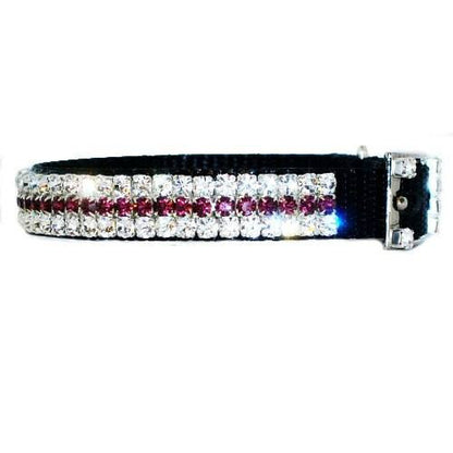 Plum Diamonds Pet Collar - For dogs and cats - dog-collar-fancy
