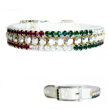 Silver Bells Christmas Collar - For dogs and cats - dog-collar-fancy