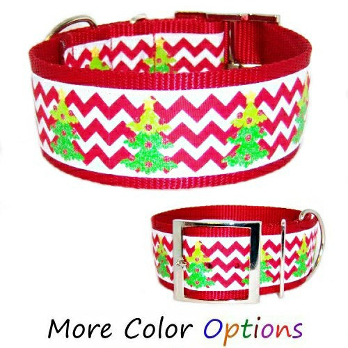 Christmas Dog Collar - Sparkly Christmas Tree - For medium to large dogs - dog-collar-fancy